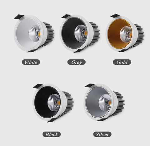 LED COB Einbaudownlight, dimmbar, 7W,9W,12W,15W