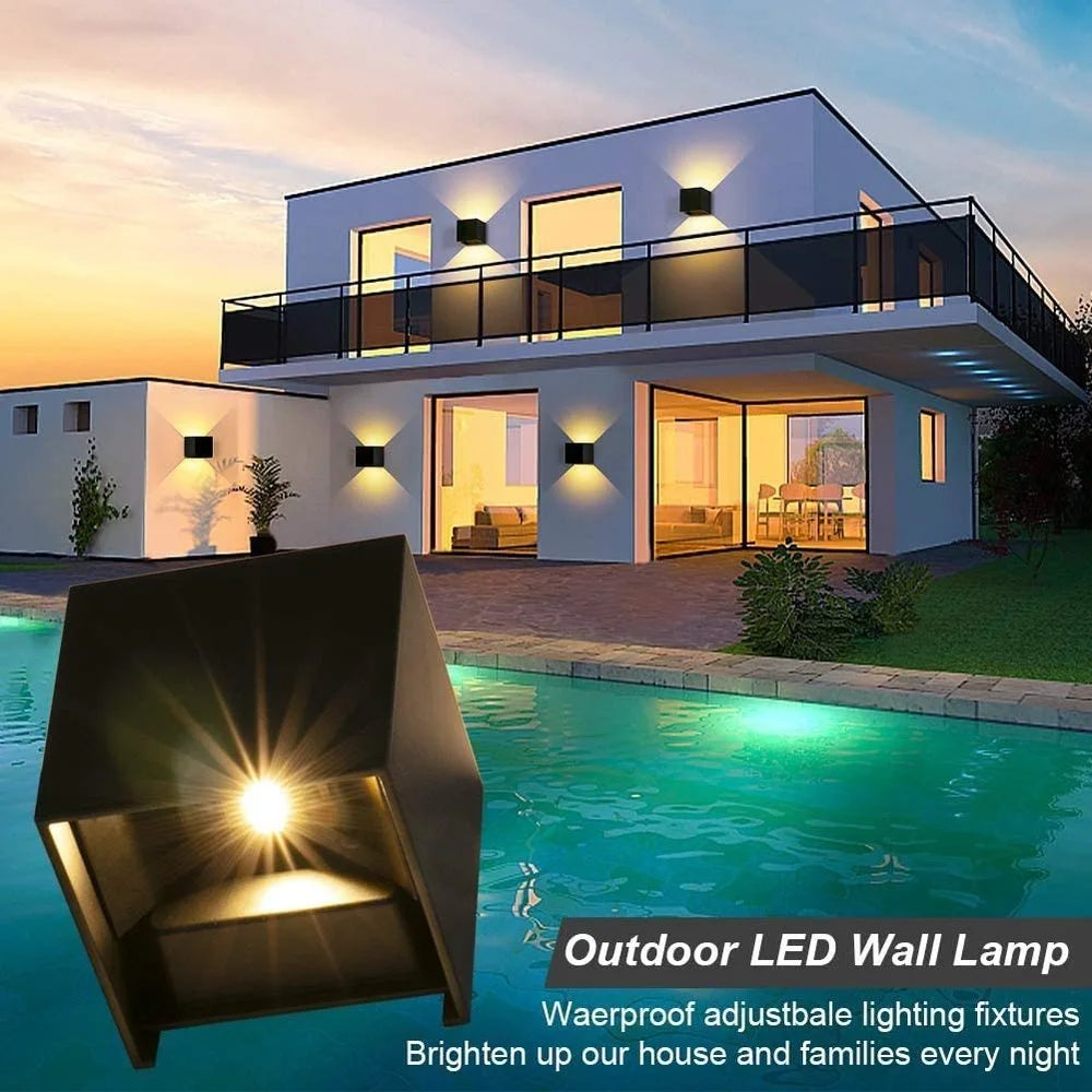 SUNMEI 12W LED Wall Light Outdoor Waterproof IP65