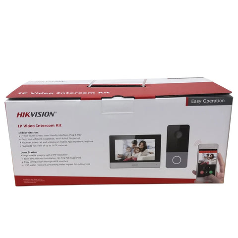 Hikvision DS-KIS603-P (C) Video Intercom Kit DS-KV6113-WPE1 (C) DS-KH6320-WTE1 Standard POE Doorbell Door Station WIFI Monitor