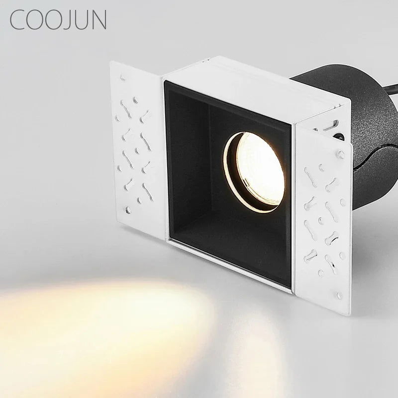 COOJUN LED Einbaudownlight rahmenlos, abnehmbares u. austauschbare Modul, Spotlight