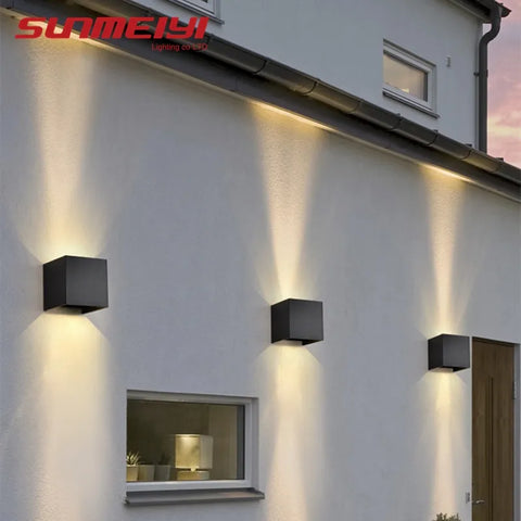 SUNMEI 12W LED Wall Light Outdoor Waterproof IP65